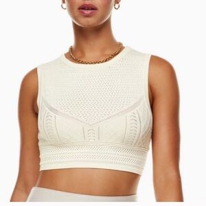 Aritzia Babaton Pointelle knit top, size large, NWOT!